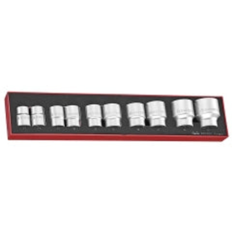 Teng 10pc 3/4in Dr. Socket Set 22-50mm -TEX-Tray
