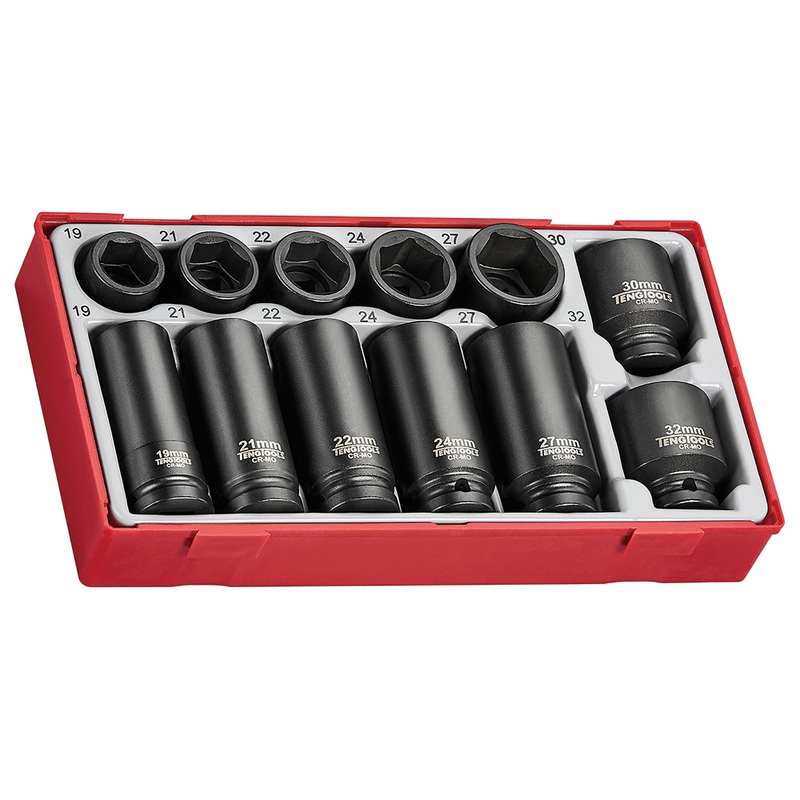 Teng 12pc 1/2in Dr. Impact Socket Set – TC-Tray