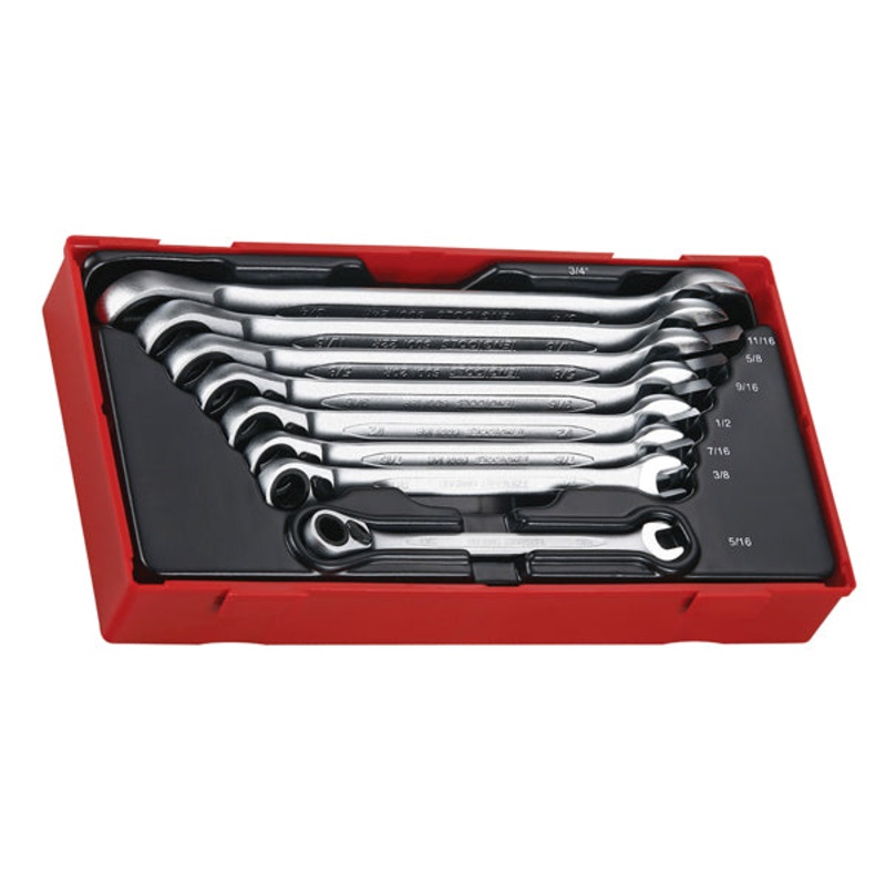 Teng 8pc Rev Ratchet AF Combination Spanner Set – TC-Tray