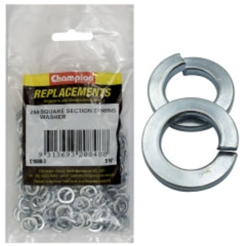 Champion 1/4in x 1/4in Sq Sec Spring Washer – 100pk