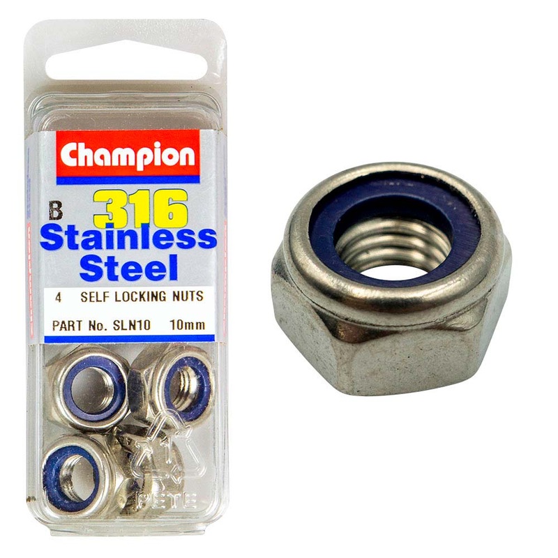 Champion 316/A4 M10 Self Locking Nut (C)