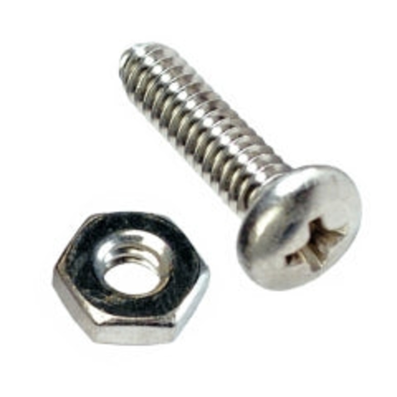 Champion 1/4in x 1in Round HD Screw/Nut – 100pk