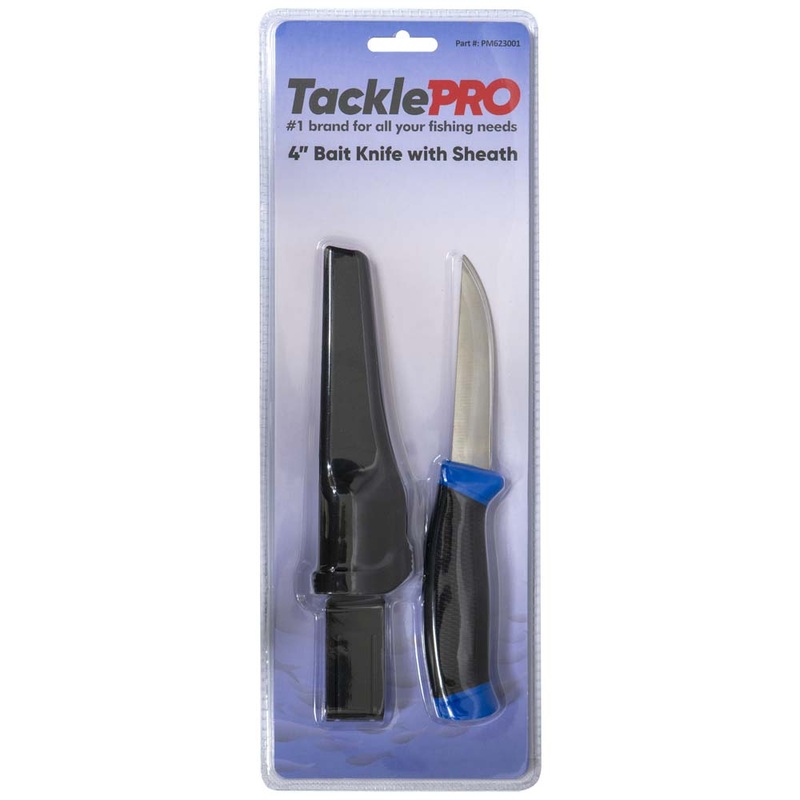 TacklePro 4 Bait Knife with Sheath – Blister Pack