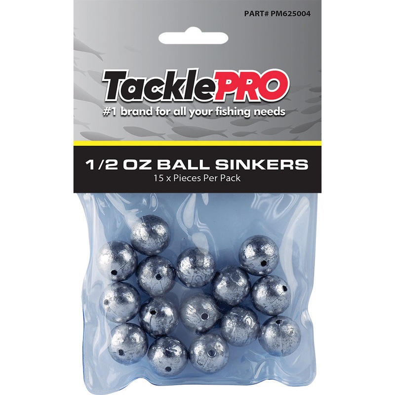 TacklePro Ball Sinker 1/2oz – 15pc