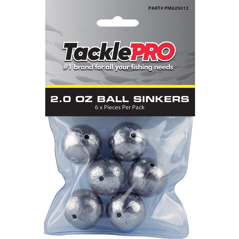 TacklePro Ball Sinker 2.0oz – 6pc