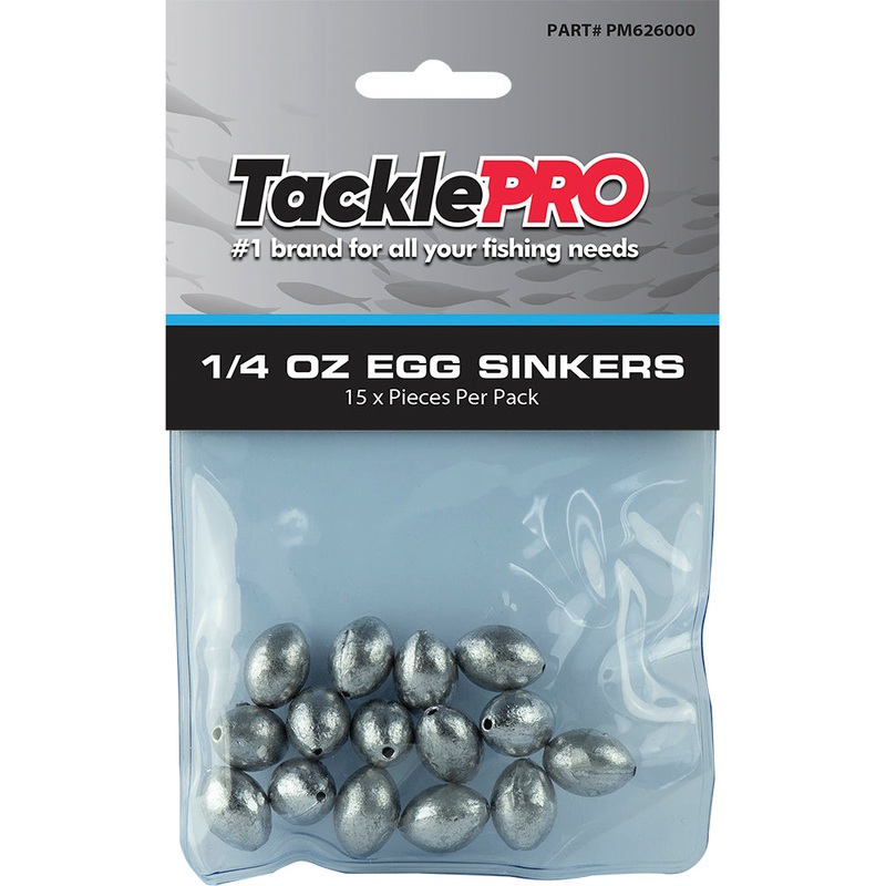 TacklePro Egg Sinker 1/4oz – 15pc