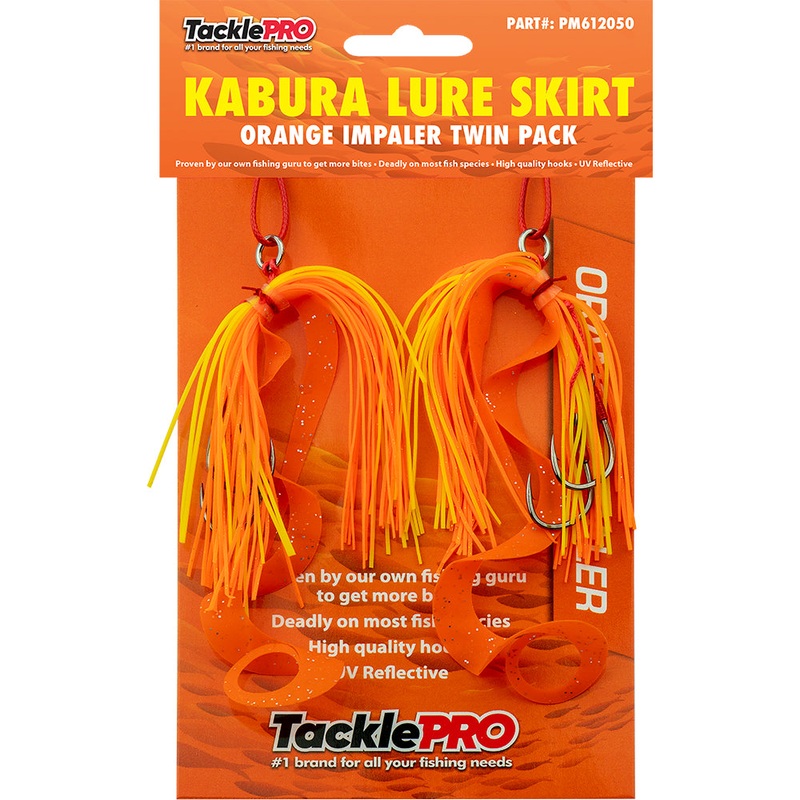 TacklePro Kabura Lure Skirt – Orange Impaler (Twin Pack)