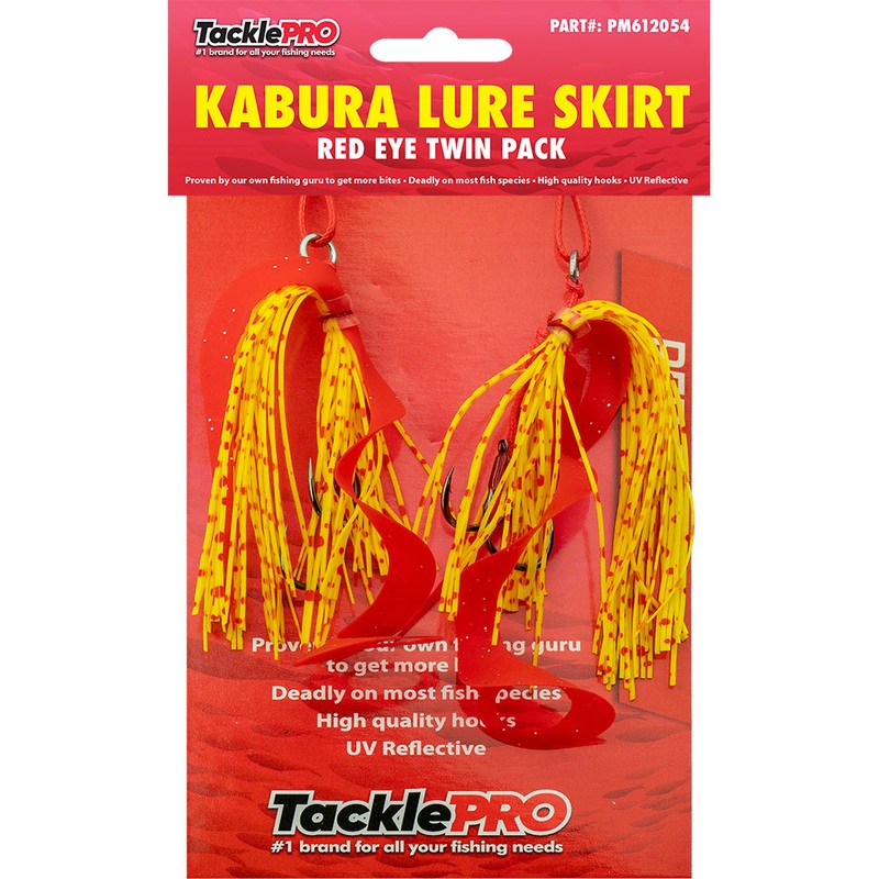 TacklePro Kabura Lure Skirt – Red Eye (Twin Pack)