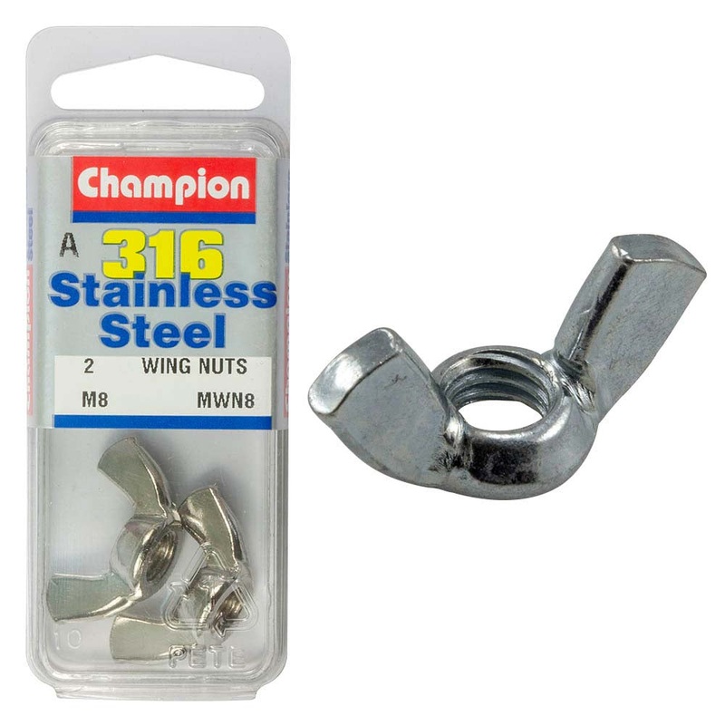 Champion 8mm Wing Nut – 316/A4