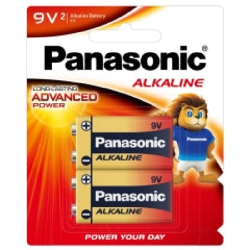 Panasonic 9V Battery Alkaline (2pk)