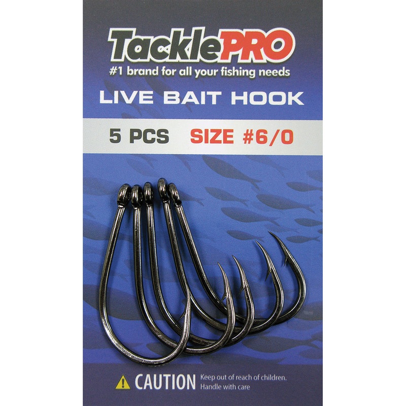 TacklePro Live Bait Hook #6/0 – 5pc