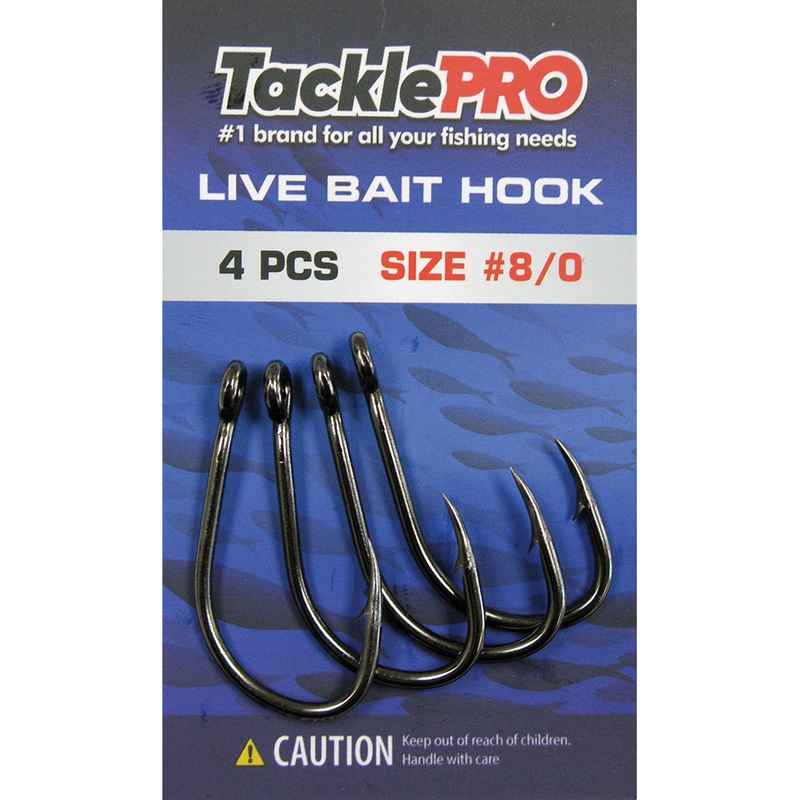 TacklePro Live Bait Hook #8/0 – 4pc