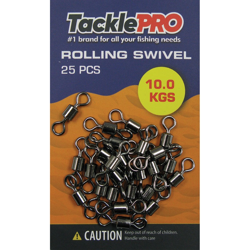 TacklePro Rolling Swivel 10kg – 25pc