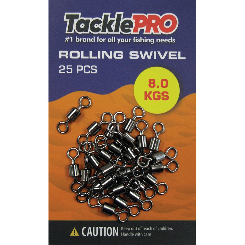 TacklePro Rolling Swivel 8.0kg – 25pc