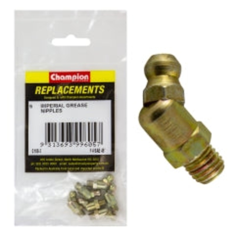 Champion 1/8in BSP (Gas) 67.5Deg. Grease Nipple – 100pk