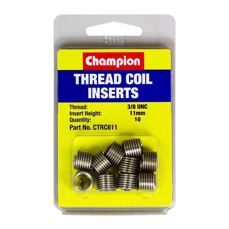 Champion 3/8in UNC x 11mm Thread Insert Refills -10pk