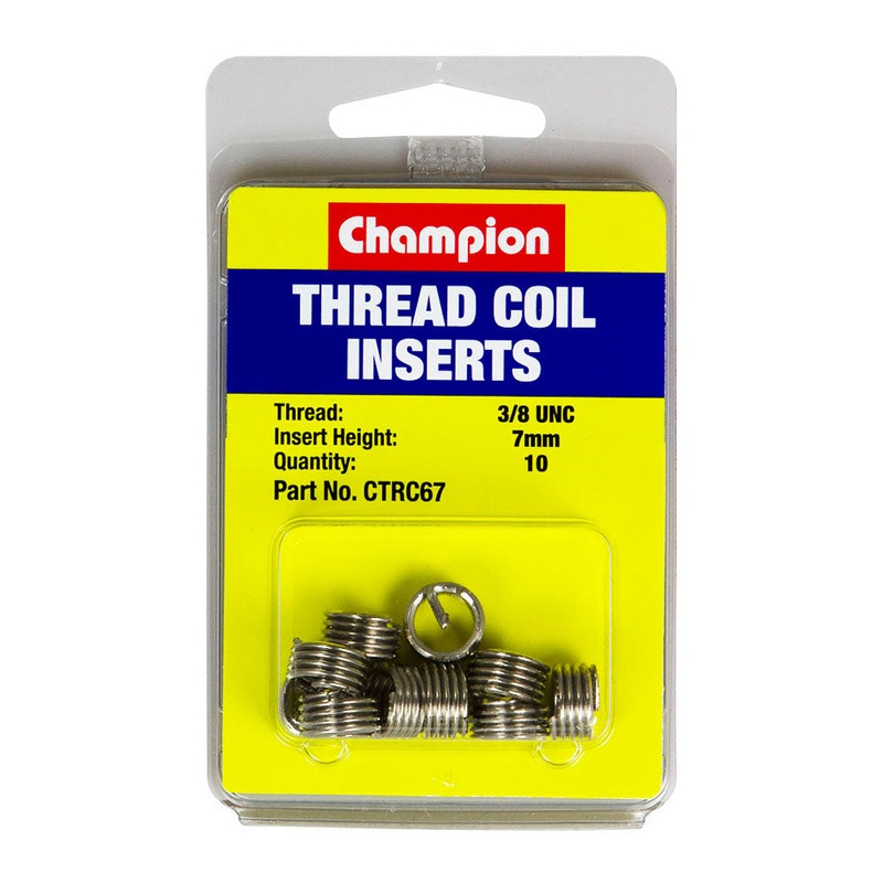 Champion 3/8in UNC x 7mm Thread Insert Refills -10pk