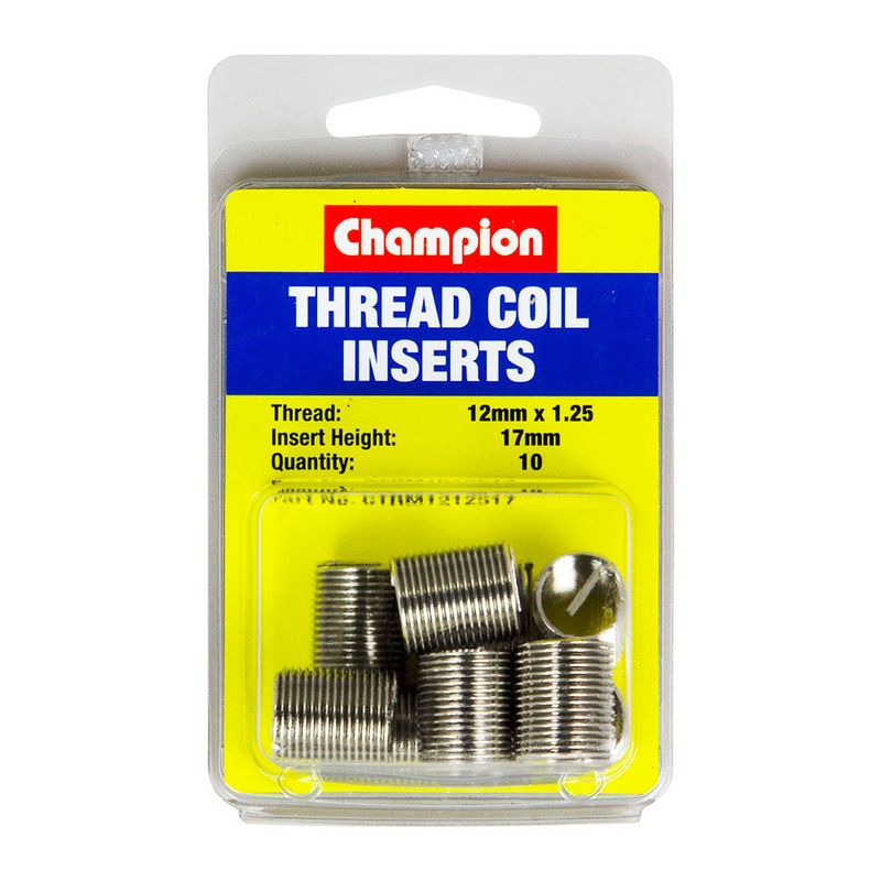 Champion M12 x 1.25 x 17mm Thread Insert Refills -10pk