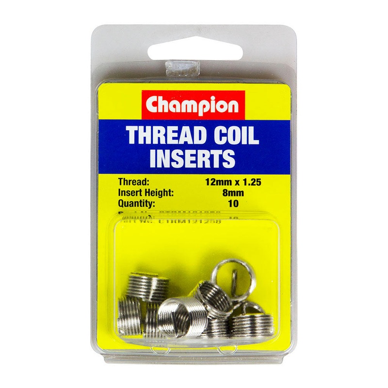 Champion M12 x 1.25 x 8mm Thread Insert Refills -10pk
