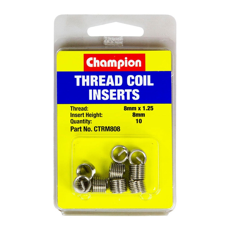 Champion M8 x 1.25 x 8mm Thread Insert Refills -10pk