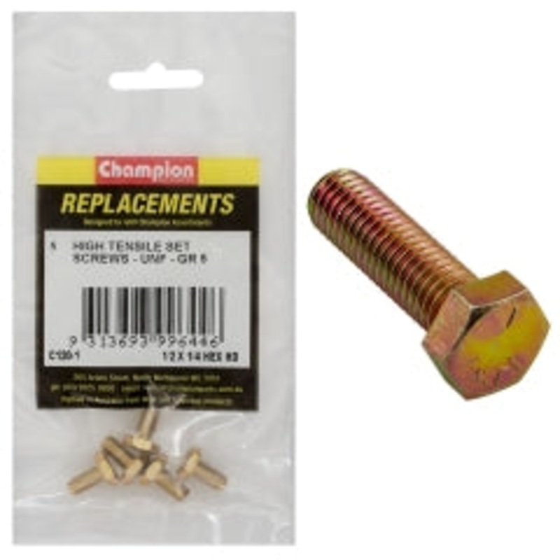 Champion 1/4UNC x 1/2in Set Screws/Nuts – Mini Jar -25pk**