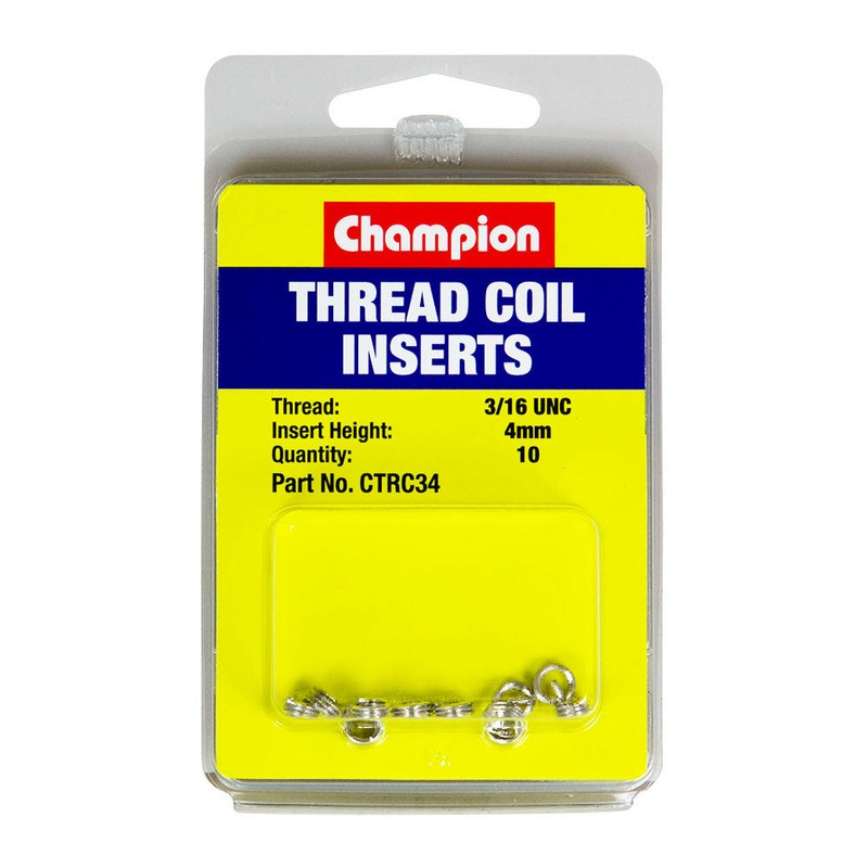 Champion 3/16in UNC x 4mm Thread Insert Refills -10pk