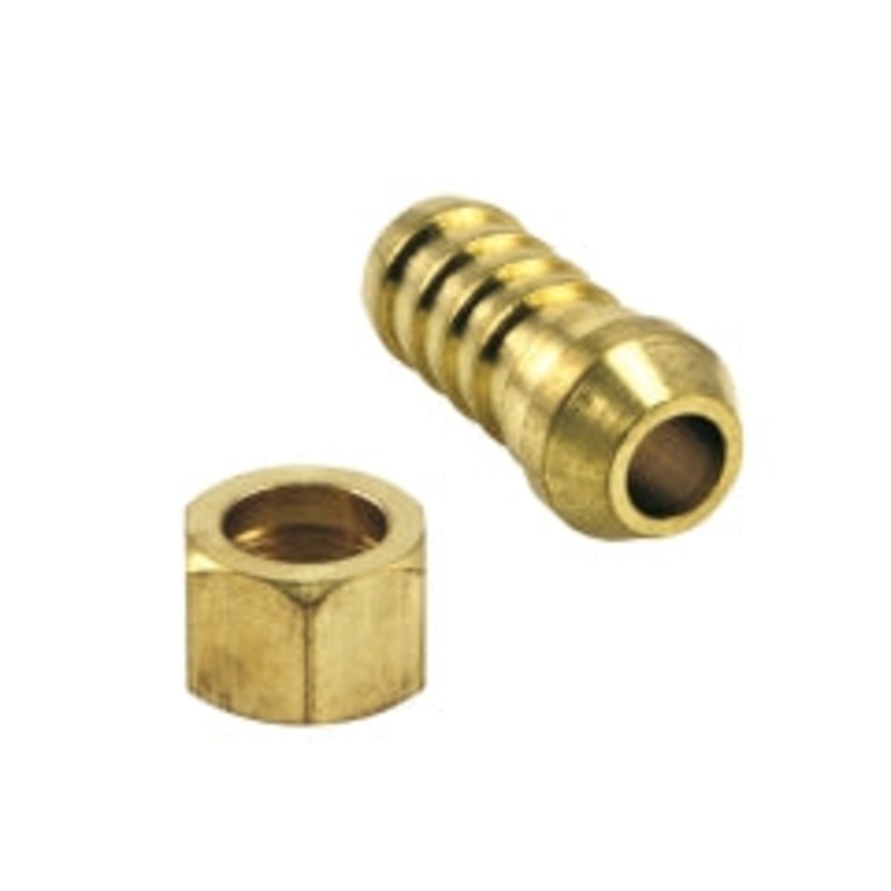 Champion 1/4in x 1/4in Brass Tail & Nut  – Solder On**