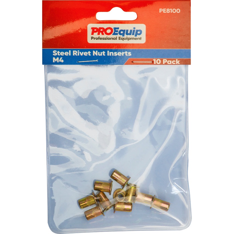 ProEquip M4 Steel Rivet Nut Inserts – 10pk