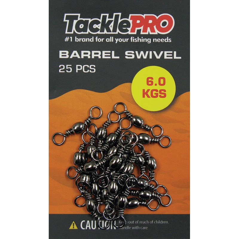 TacklePro Barrel Swivel 6.0kg – 25pc