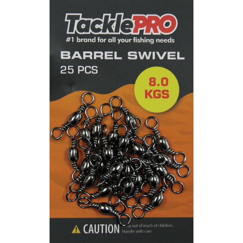 TacklePro Barrel Swivel 8.0kg – 25pc