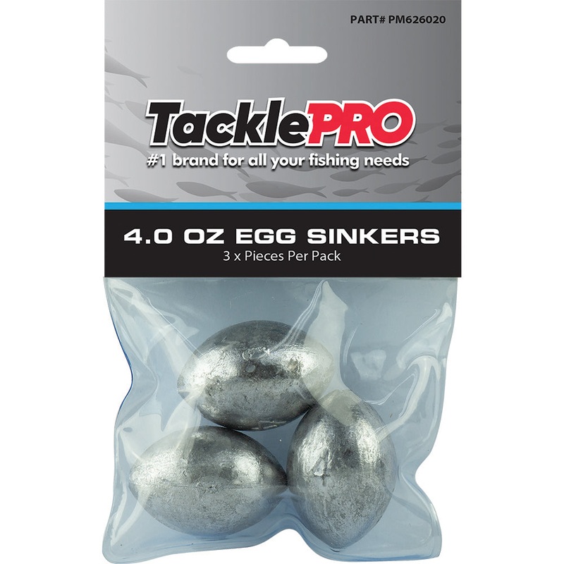 TacklePro Egg Sinker 4.0oz – 3pc