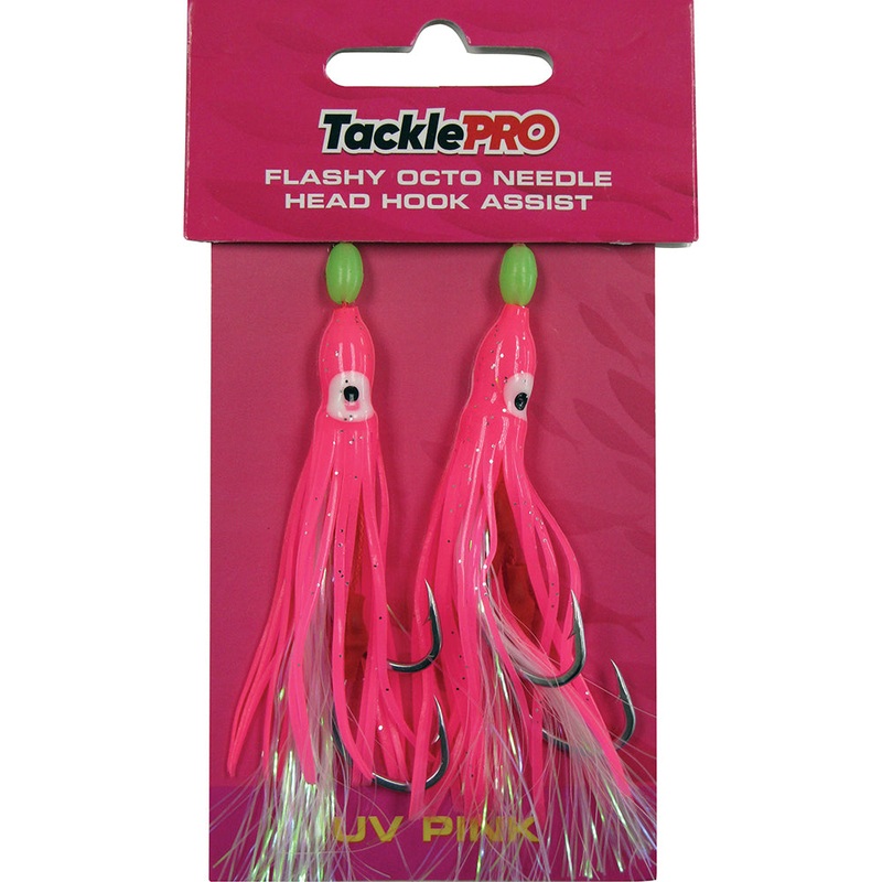 TacklePro Flashy Octopus Assist Hook – UV Pink – 2pc