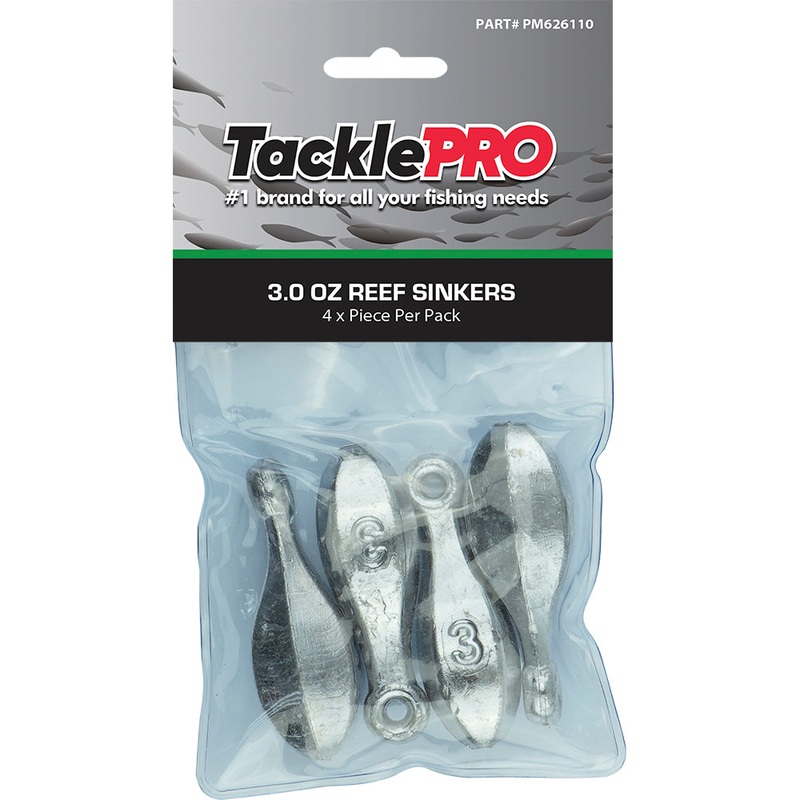 TacklePro Reef Sinker 3.0oz – 4pc Pack
