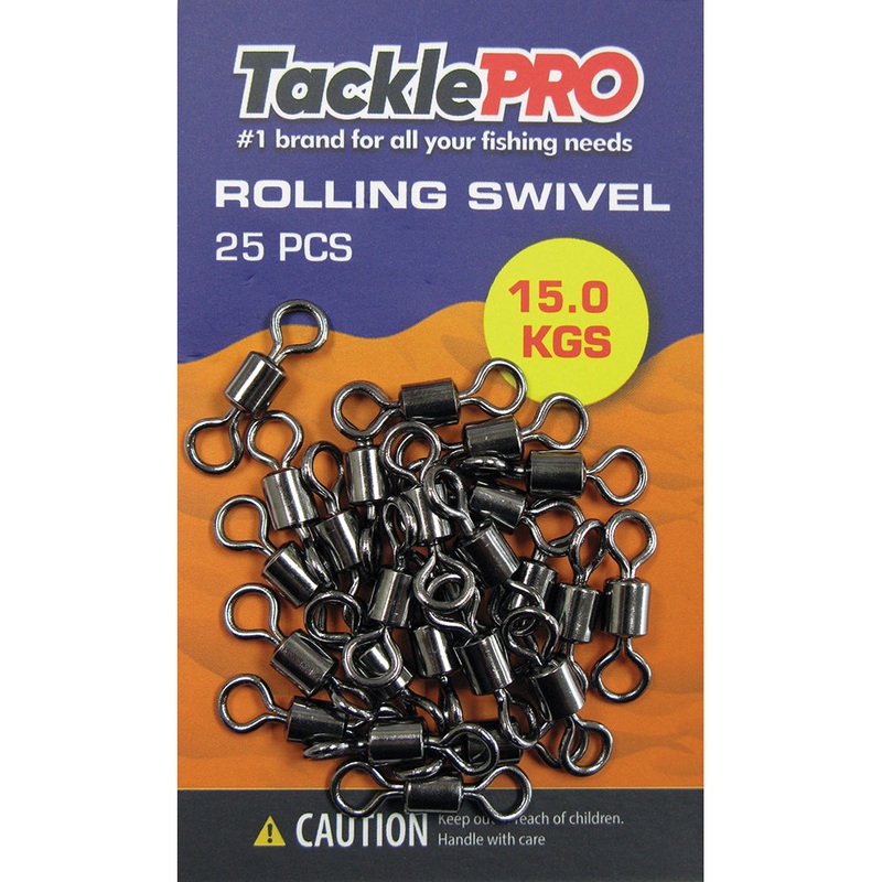 TacklePro Rolling Swivel 15.0kg – 25pc