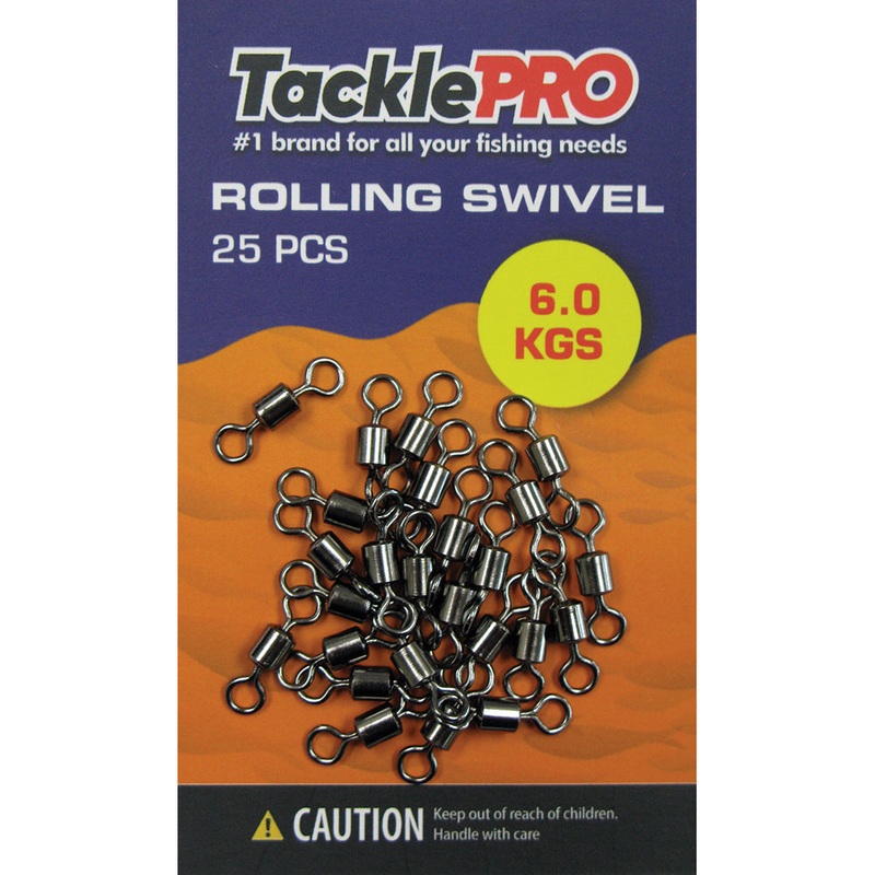 TacklePro Rolling Swivel 6.0kg – 25pc