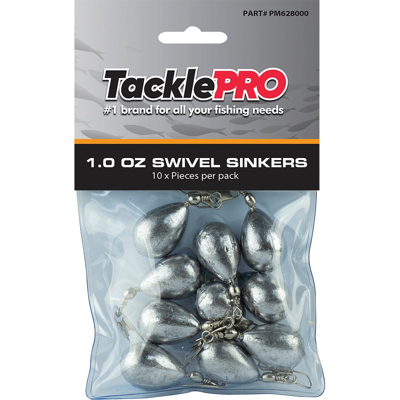 TacklePro Swivel Sinker 1.0oz – 10pc