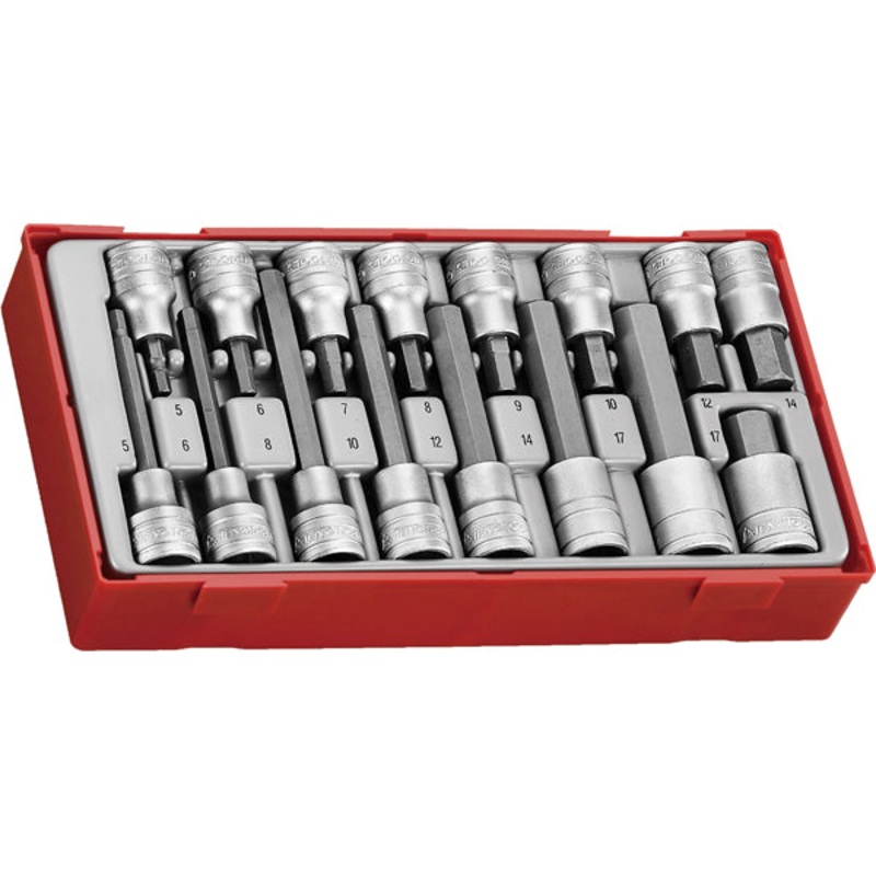 Teng 16pc 1/2in Dr. Hex Bit Skt Set – TC-Tray