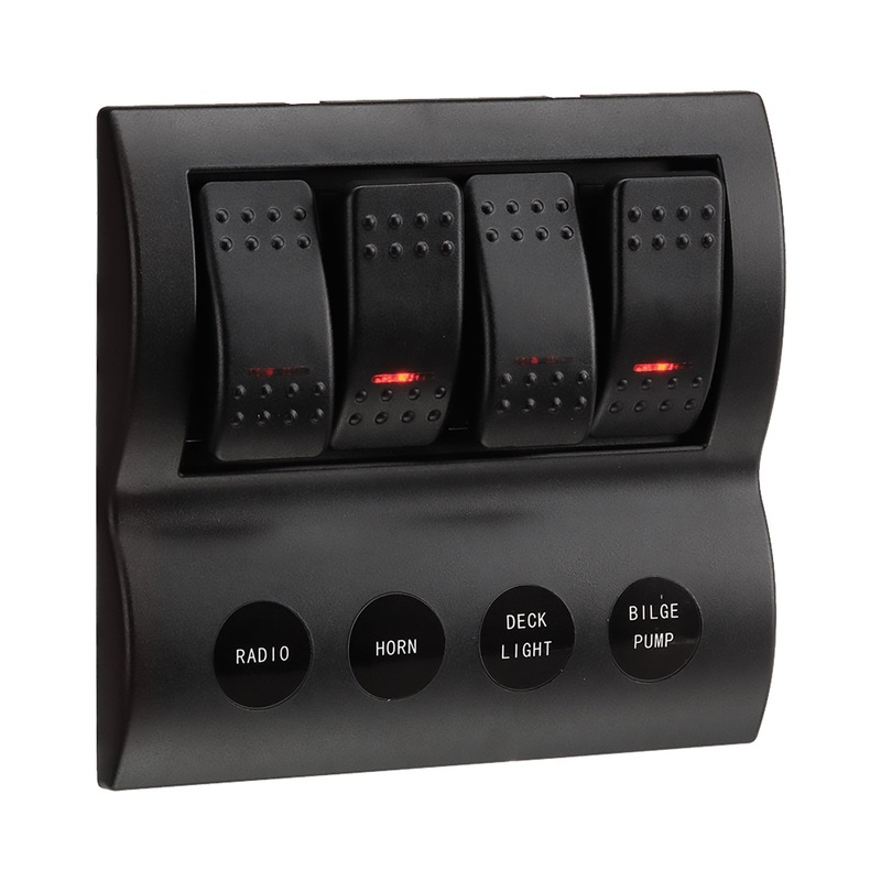 4-WAY LED SWITCH PANEL WITH FUSE PROTECTION