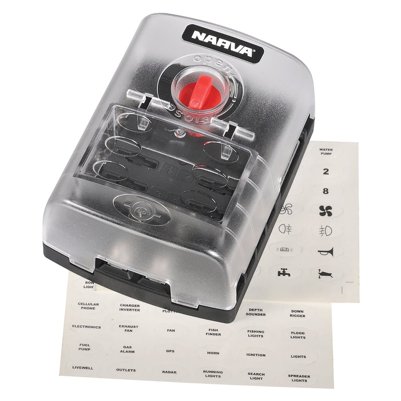 6 WAY FUSE BOX WITH COVER