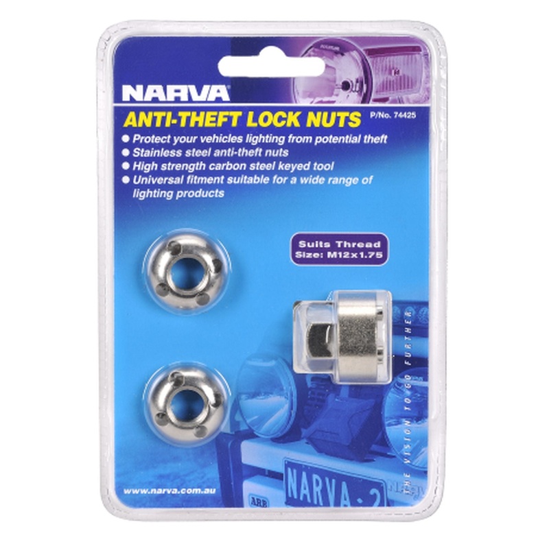 ANTI THEFT LOCK NUTS M12 x 1.75 PK2