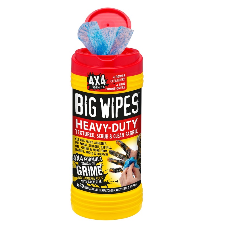 HEAVY DUTY SCRUB AND CLEAN WIPES TUB OF 80