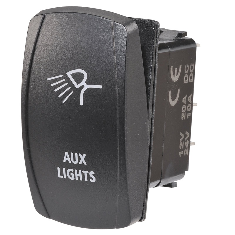 ROCKER SWITCH OFF/ON BLUE LED AUX LIGHTS