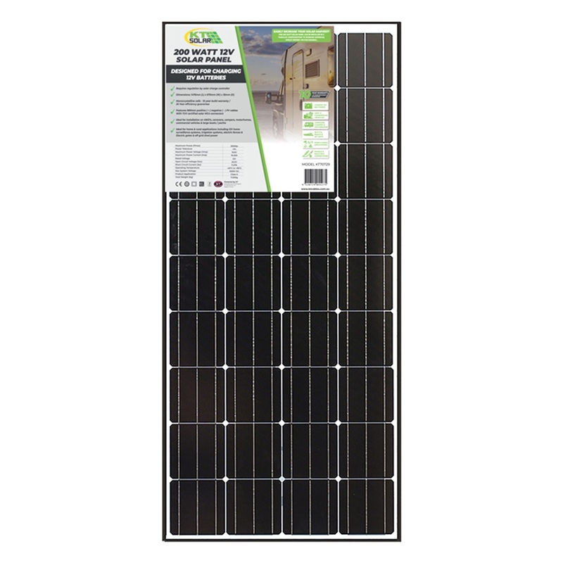 200W 12V MONO CRYSTALLINE SOLAR PANEL