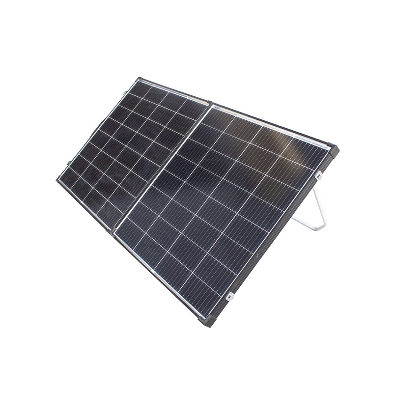 200W DUAL CHARGE PORTABLE FOLDING SOLAR KIT WITH ACCESSORIES