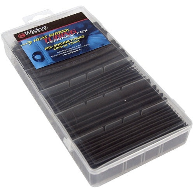 BLACK HEAT SHRINK TUBING ASSORTMENT