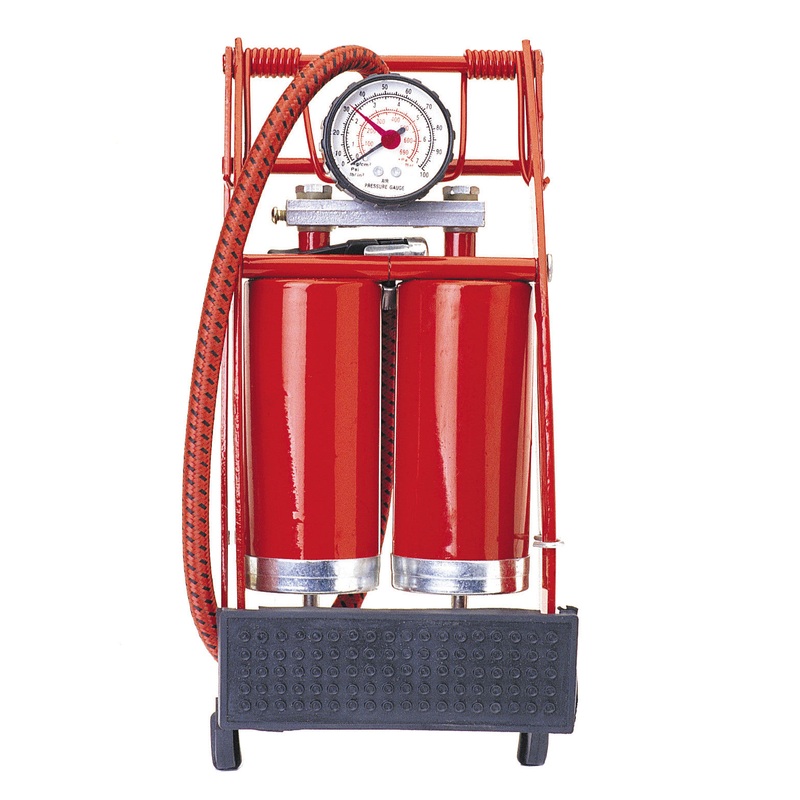 DOUBLE BARREL FOOT PUMP
