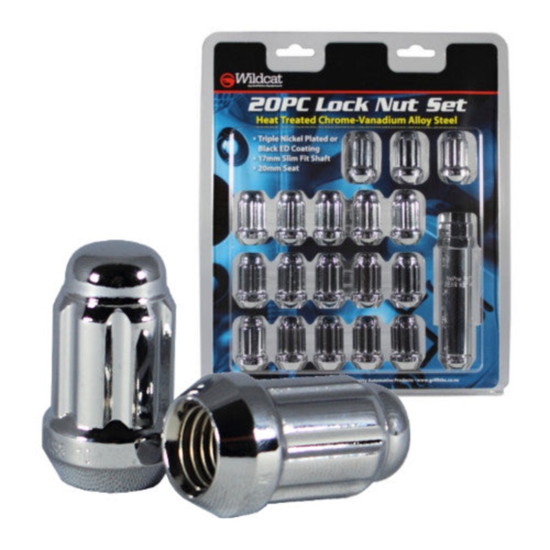 LOCK NUT SET THIN SHAFT 1.5 CHROME PK20