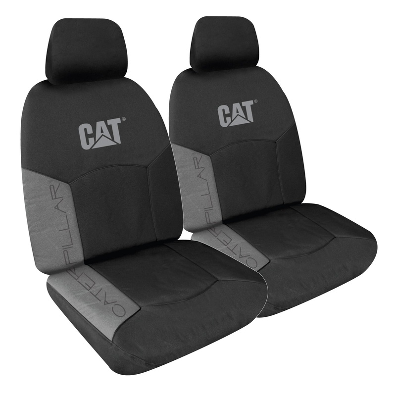 POLYESTER CANVAS FRONT SEAT COVER PAIR BLACK SIZE 30
