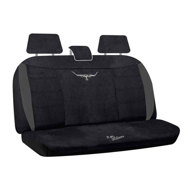 VELOUR REAR SEAT COVERS BLACK SIZE 06