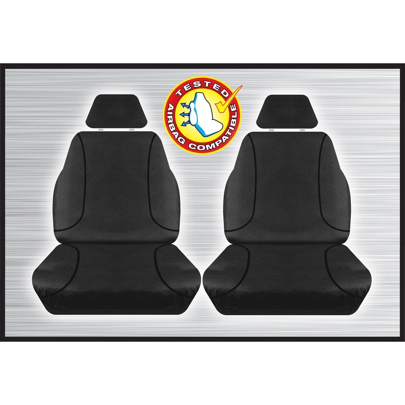 BLACK CANVAS FRONT SEAT COVER PAIR-COLORADO TRAILBLAZER DMAX